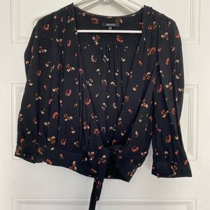 Madewell floral wrap  top